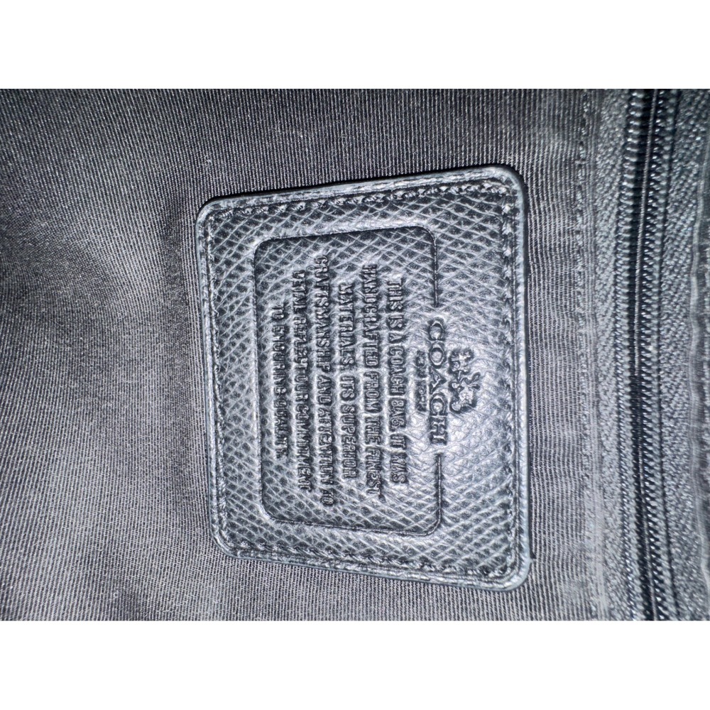 Coach Signature Brown Canvas Crossbody Bag Zip Top Classic Monogram - Picture 11 of 16